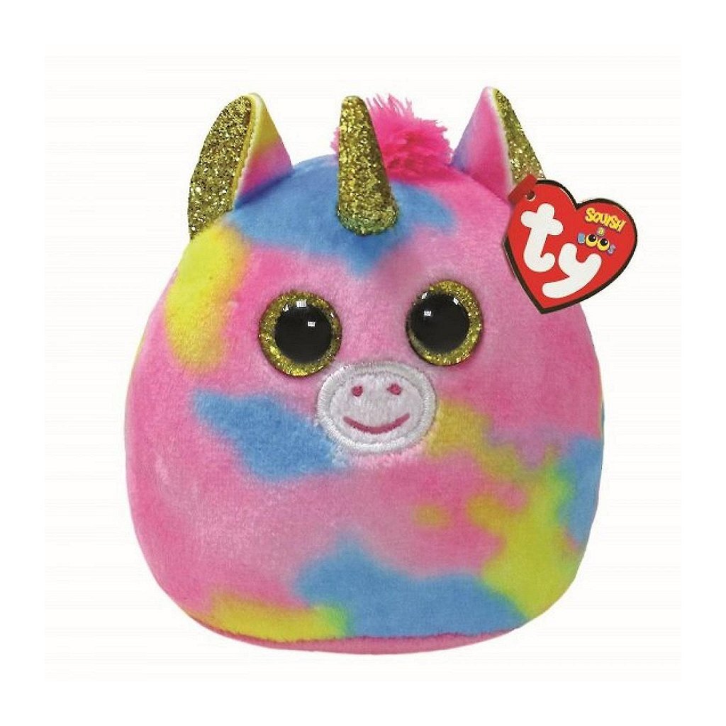 TY squish a boo knuffelkussen eenhoorn fantasia 8 cm