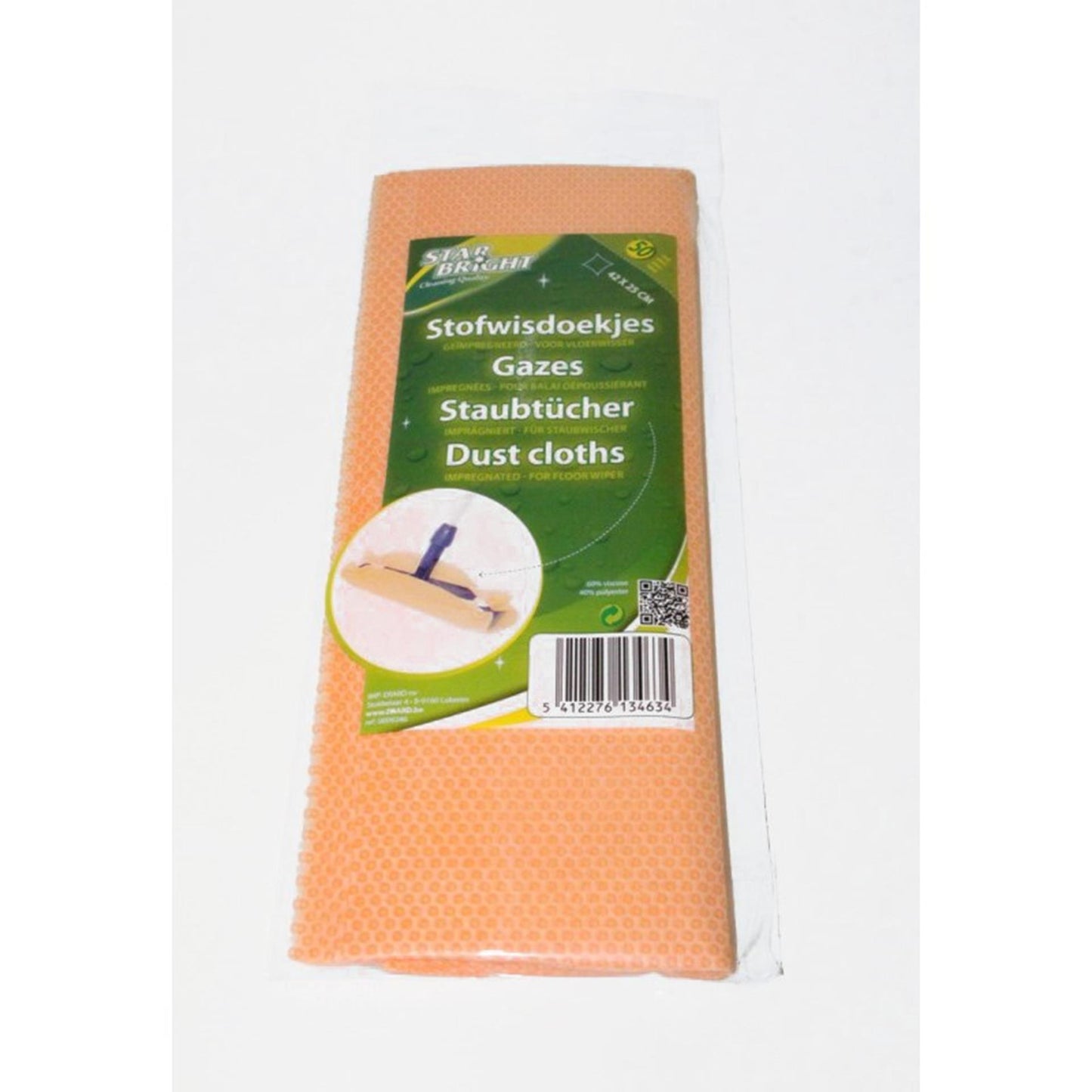 Starbright vloerdoekjes oranje 42x25cm