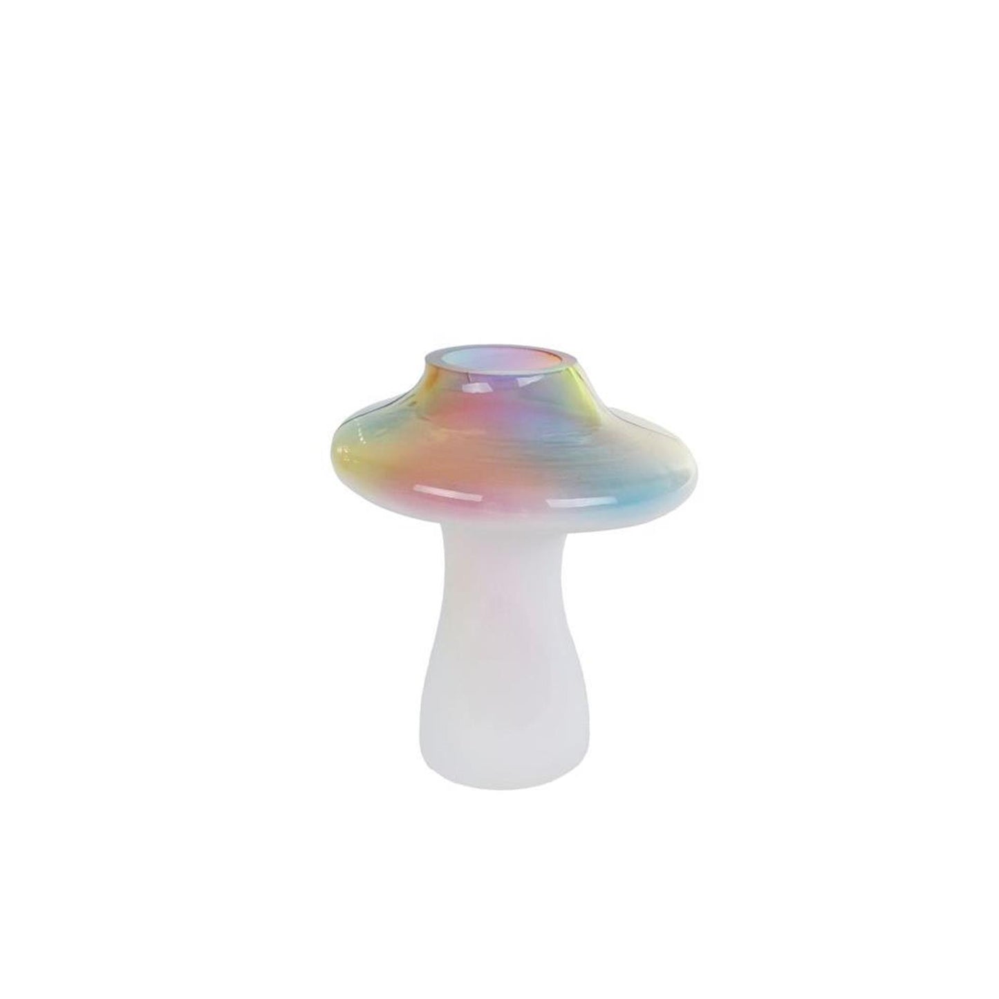 CosyDecor Beeld vaas paddenstoel rainbow s glas