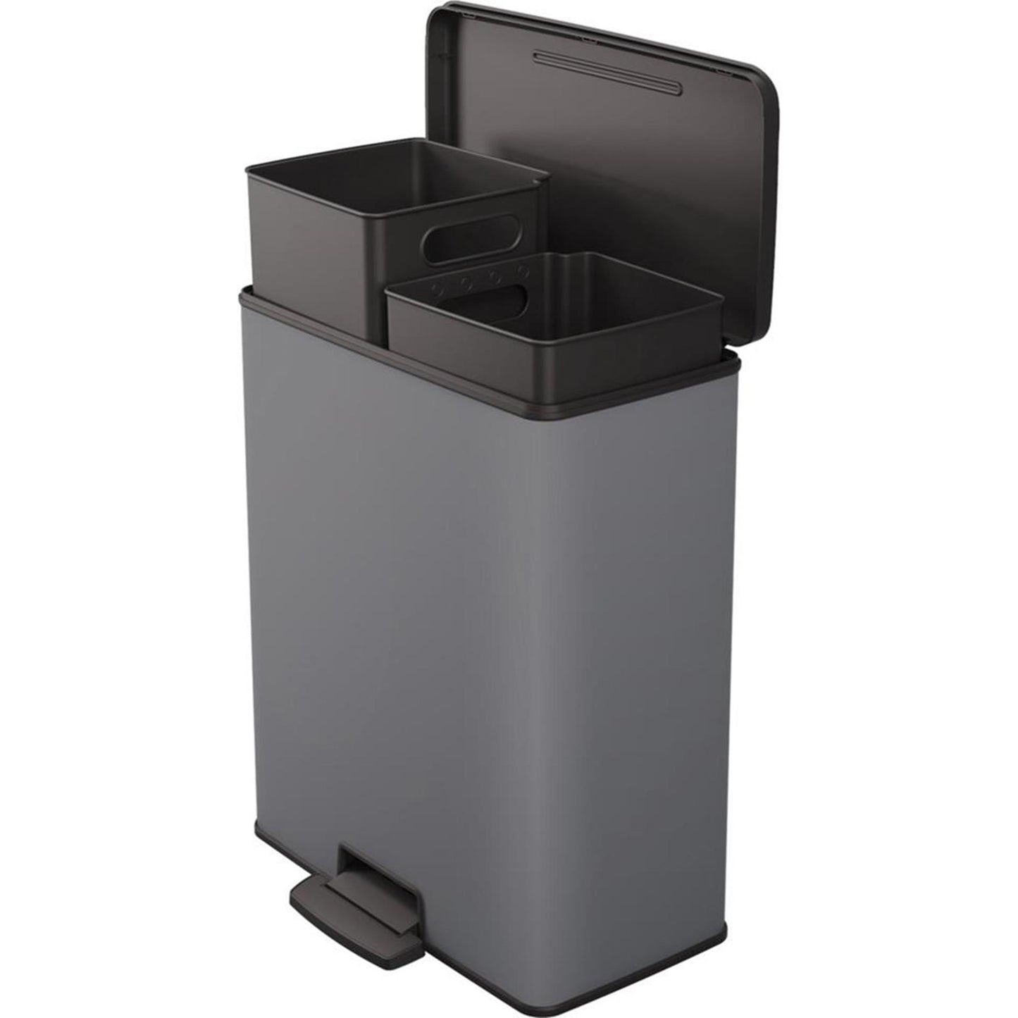 Curver deco bin duo 26l+26l cool grey