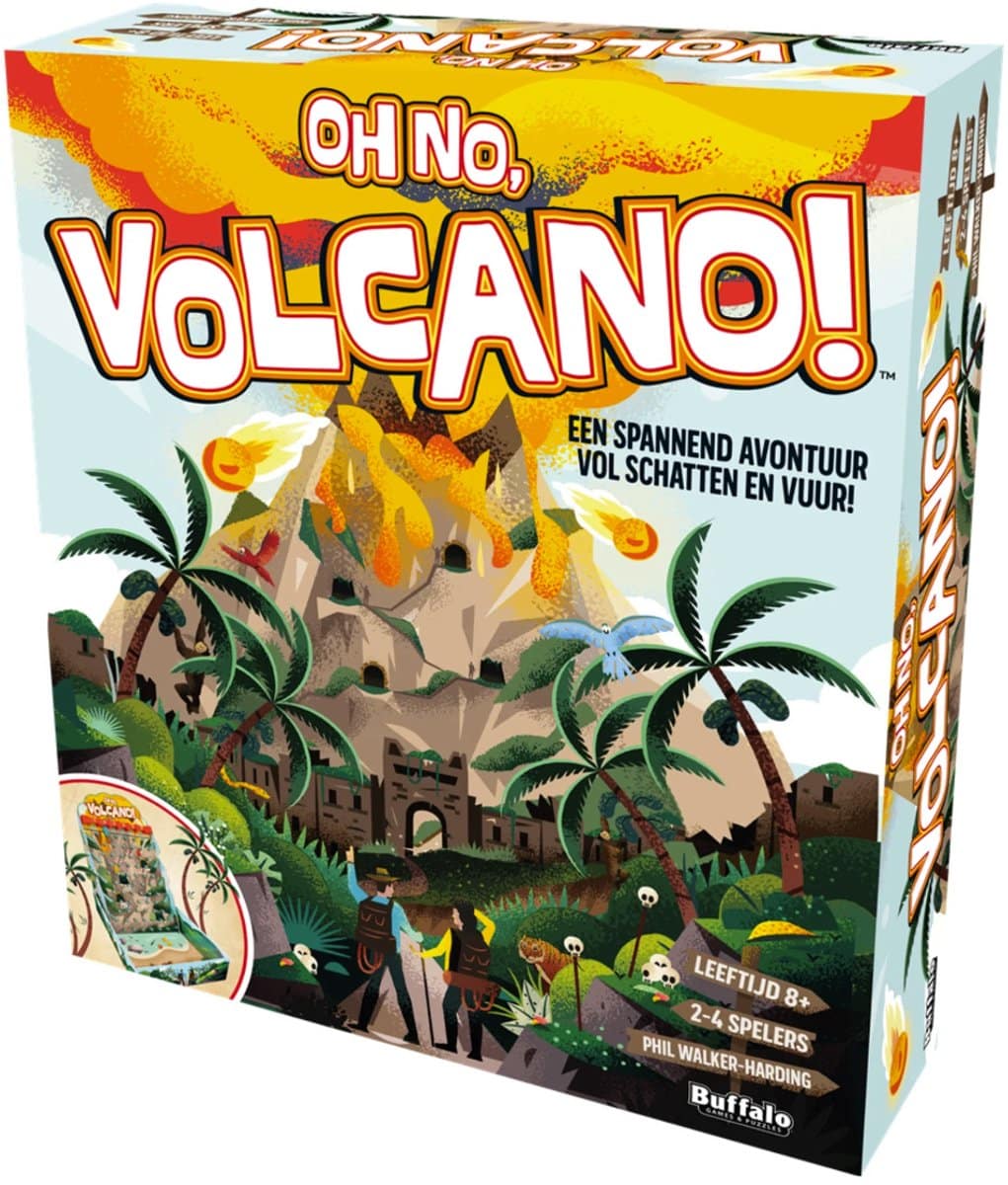 Asmodee Oh no volcano kaartspel - 2-4 spelers