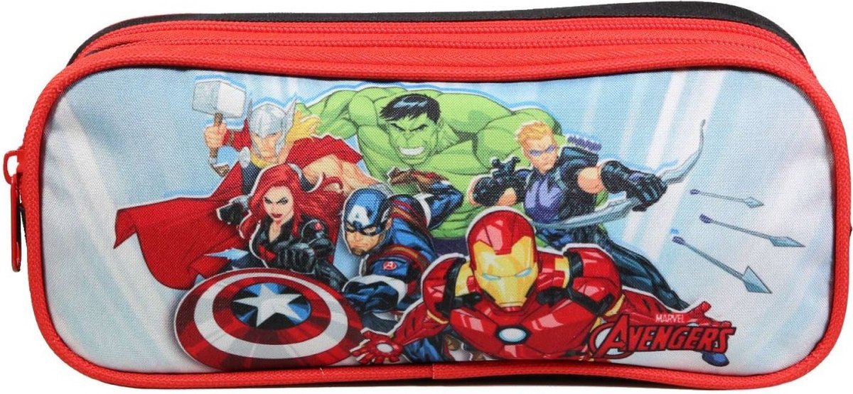 Jim Jam Etui avengers pennenetui 2 vakken met 2 ritsen