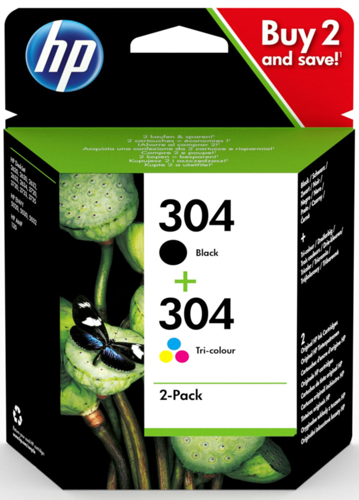 HP inktcartridge 304 zwart + 3 kleuren