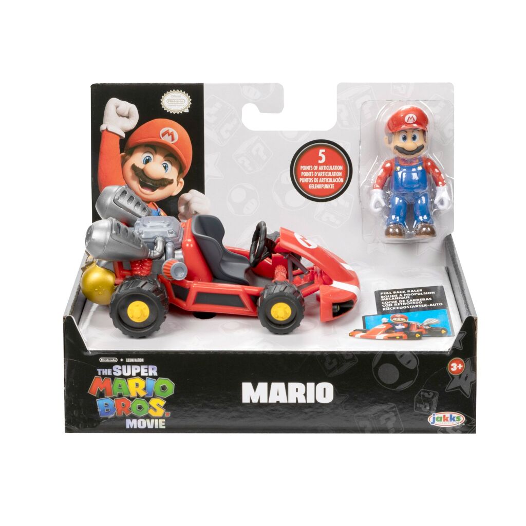 Super Mario movie voertuig met figuur