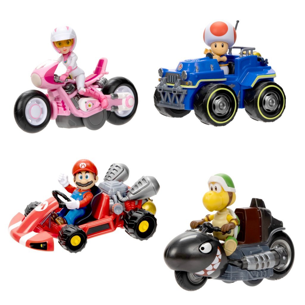 Super Mario movie voertuig met figuur