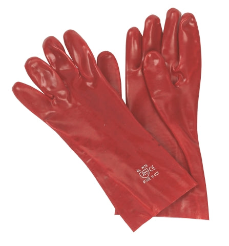 Keron Producten handschoen pvc rood 35cm