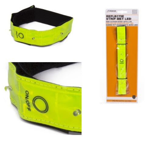Led armband fluorgeel. incl batterijen