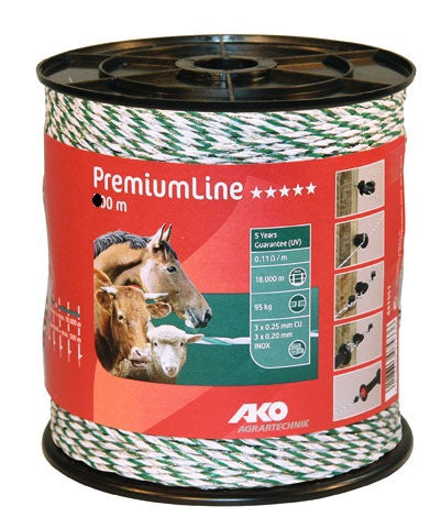 AKO Producten premiumline schrikdraad witgroen 6rvs3koper 1000m