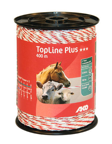 AKO Producten topline plus schrikdraad witrood 9x030 tricond 400m