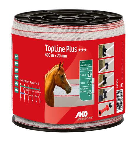 AKO Producten topline plus schriklint witrood 2cm 400m