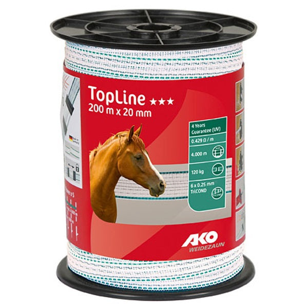 AKO Producten topline schriklint witpetrol 2cm 200m