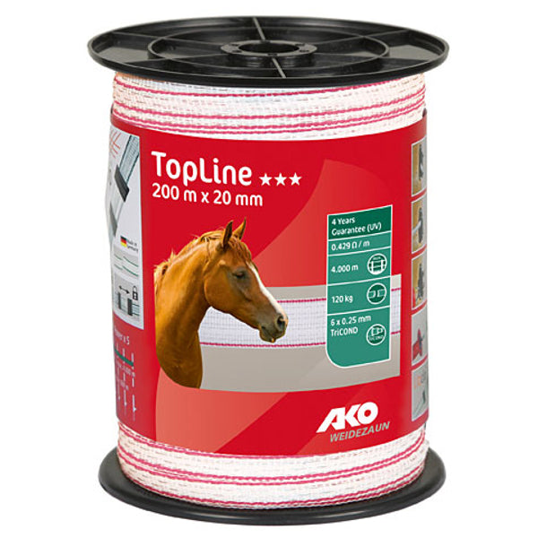 AKO Producten topline schriklint witpink 2cm 200m