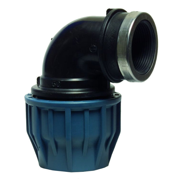 Producten knie pe 90 plus binnendraad 16mm x 12