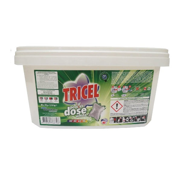 Tricel Producten pow d er dose wit 80x27gr