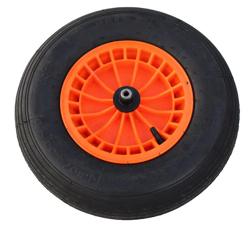 Fort Producten wiel 480400x8 2ply band kunststof velg oranje as 13cm