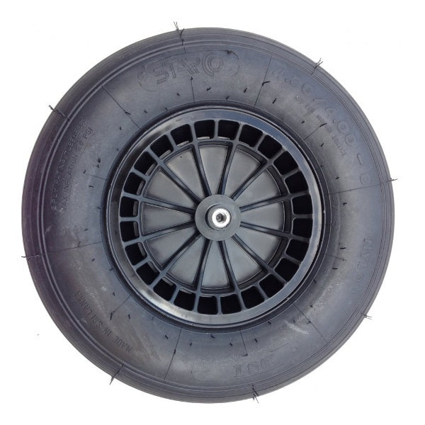 Fort Producten wiel 480400x8 2ply band kunststof velg zwart as 13cm
