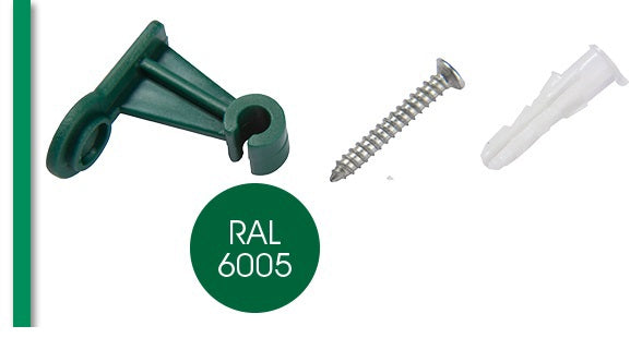 Giardino Producten afstandhouders zakje 4stuks ral6005 groen voor draadpaneel