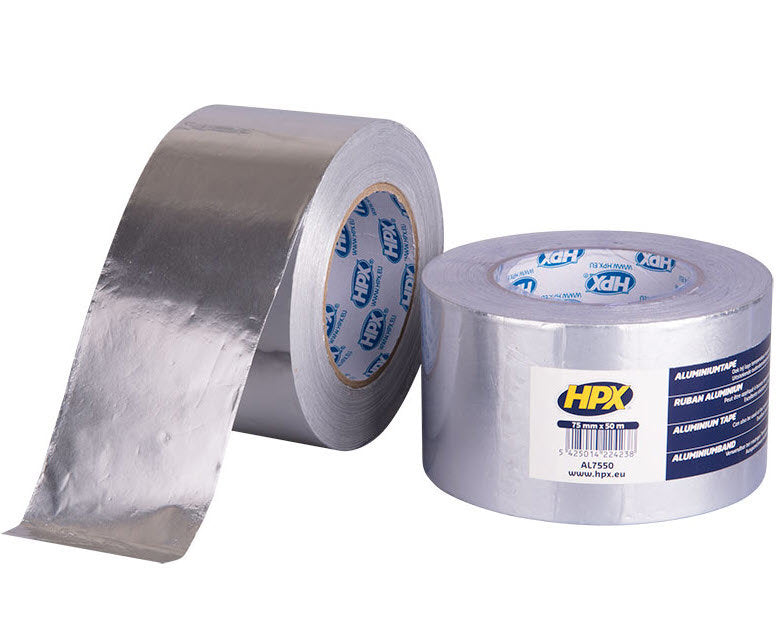 HPX Producten alutape zilvertape 75mm x 50m