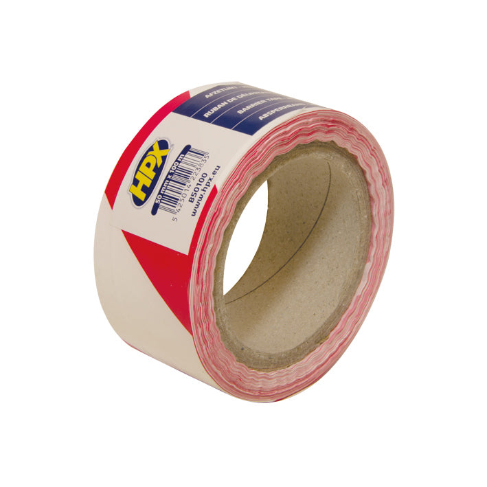 HPX Producten afzetlint roodwit 5cm 100m