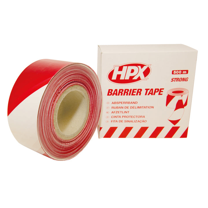 HPX Producten afzetlint roodwit 7cm 500m