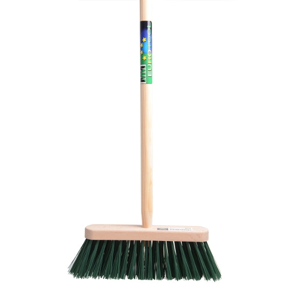 MM Eurotool Producten bezem fsc 29cm kunstvezel groen mm met steel 120cm aktie