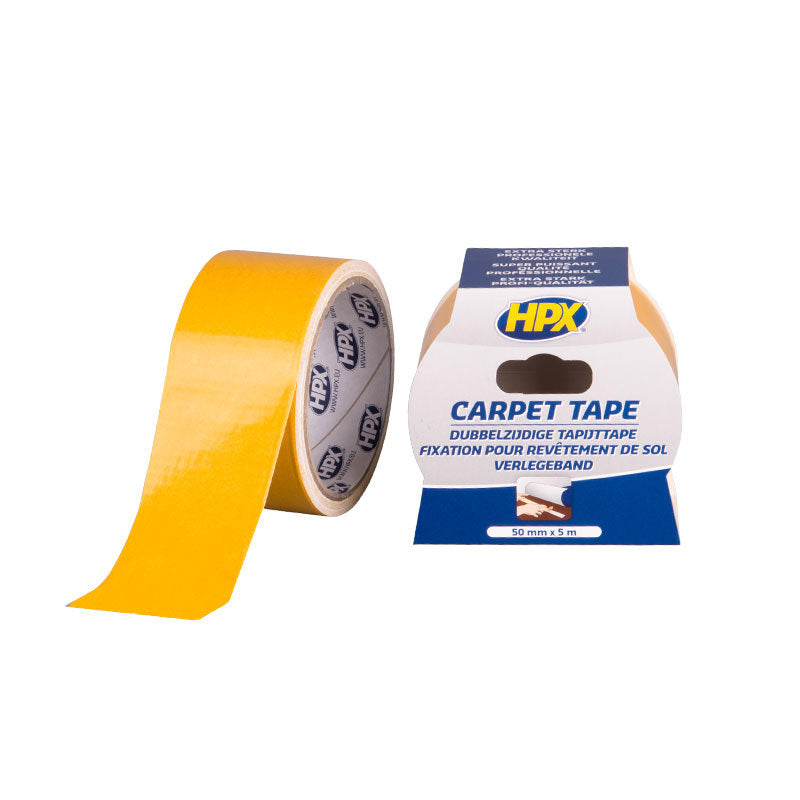 HPX Producten dubbelzijdig tapijttape wit 50mm x 5m
