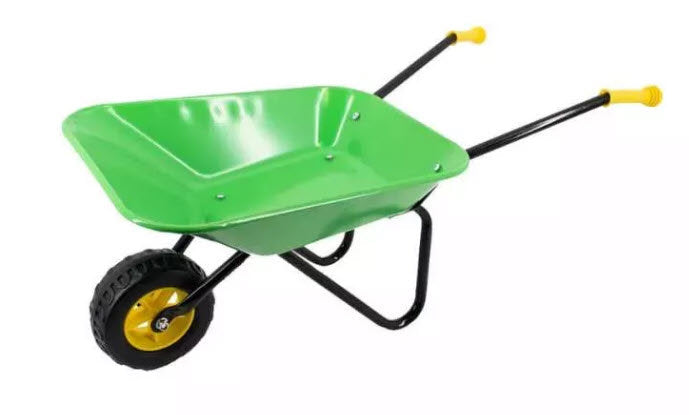 MM Producten kinderkruiwagen metalen bak groen