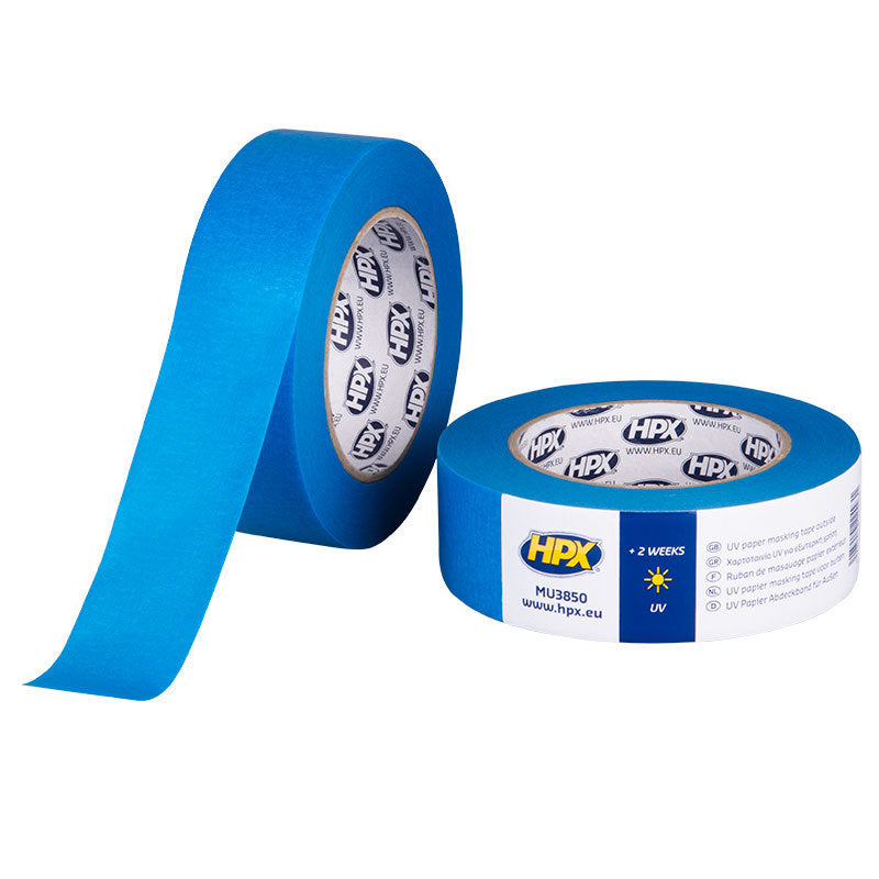 HPX Producten afplakband masking tape uv blauw 38mm x 50m