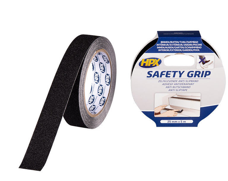 HPX Producten anti slip tape zwart 50mm x 5m