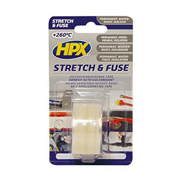 HPX Producten stretchfuse reparatietape silicone transparant 25mm x 3m