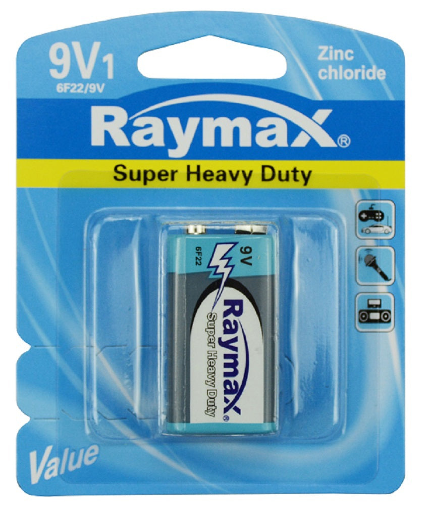 Raymax Producten batterij 6f22p zink e 9v x1st