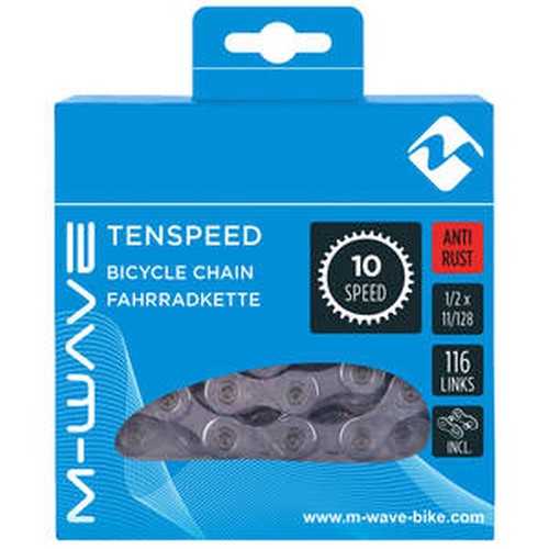 M-Wave Kmc ketting 10v x10 zilver antiroest (116 schakels)