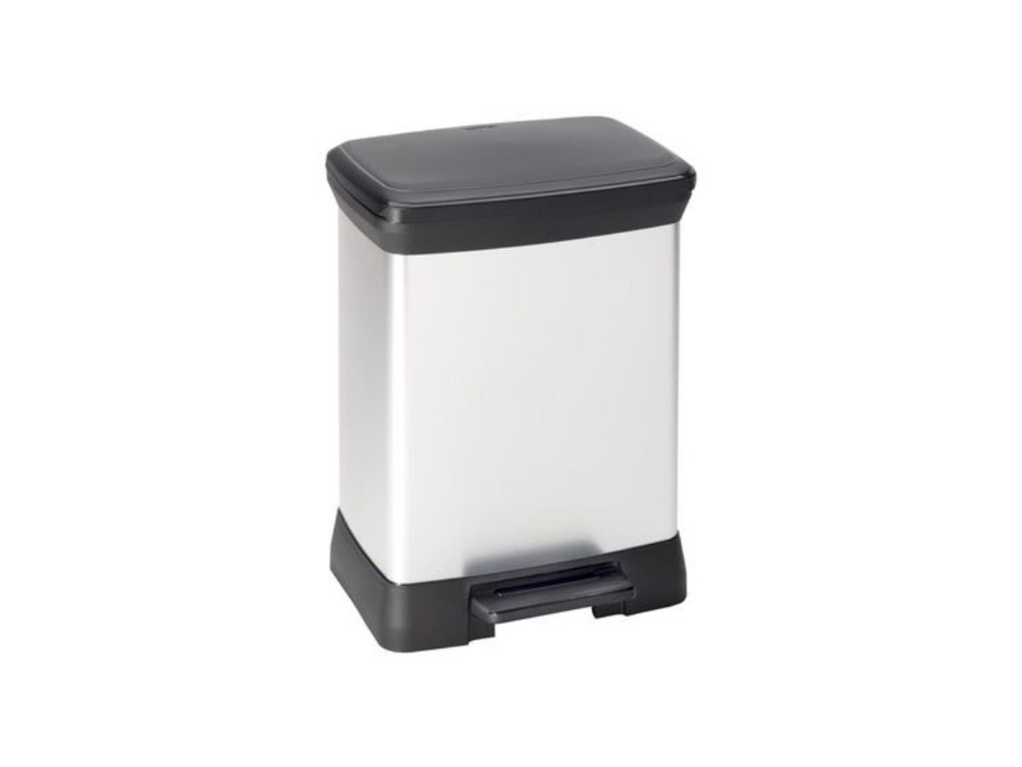 Curver decobin 30l rechthoekig zilver