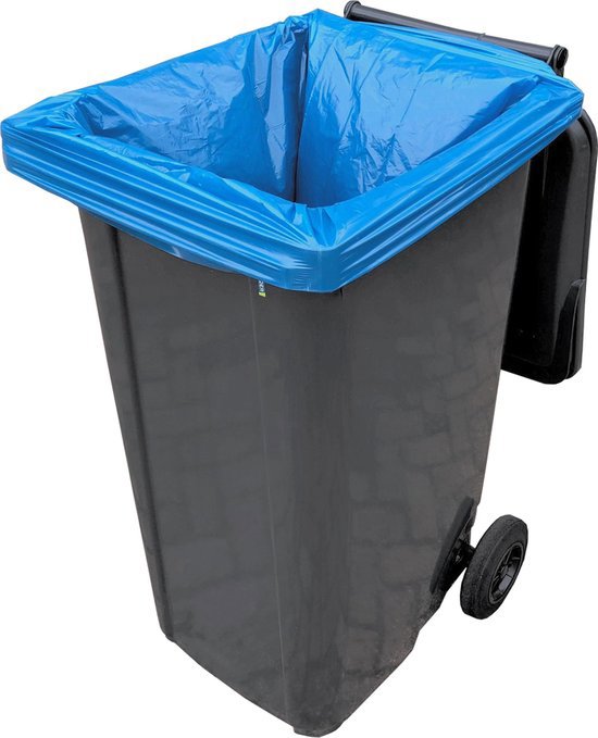 Producten containerzakken ldpe 6525 x 140cm t 70 blauw 240ltr