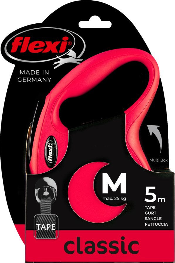 Flexi Producten rollijn new classic band rood m 5 meter tot 25kg