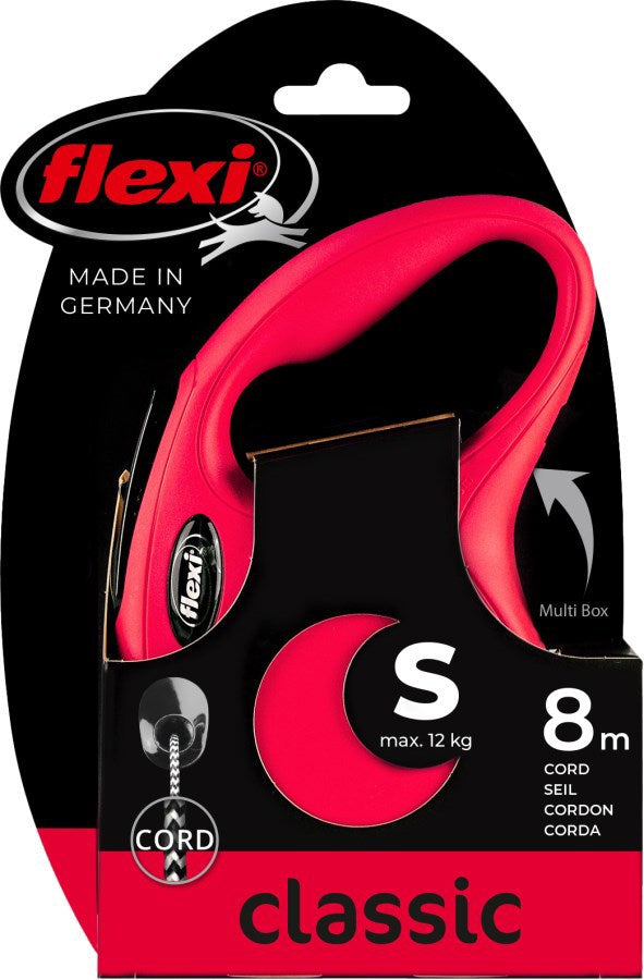 Producten flexi rollijn new classic koord rood s8 meter tot 12kg