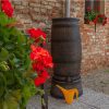 Roto Producten regenton slim houten look bruin pluskraan 80l