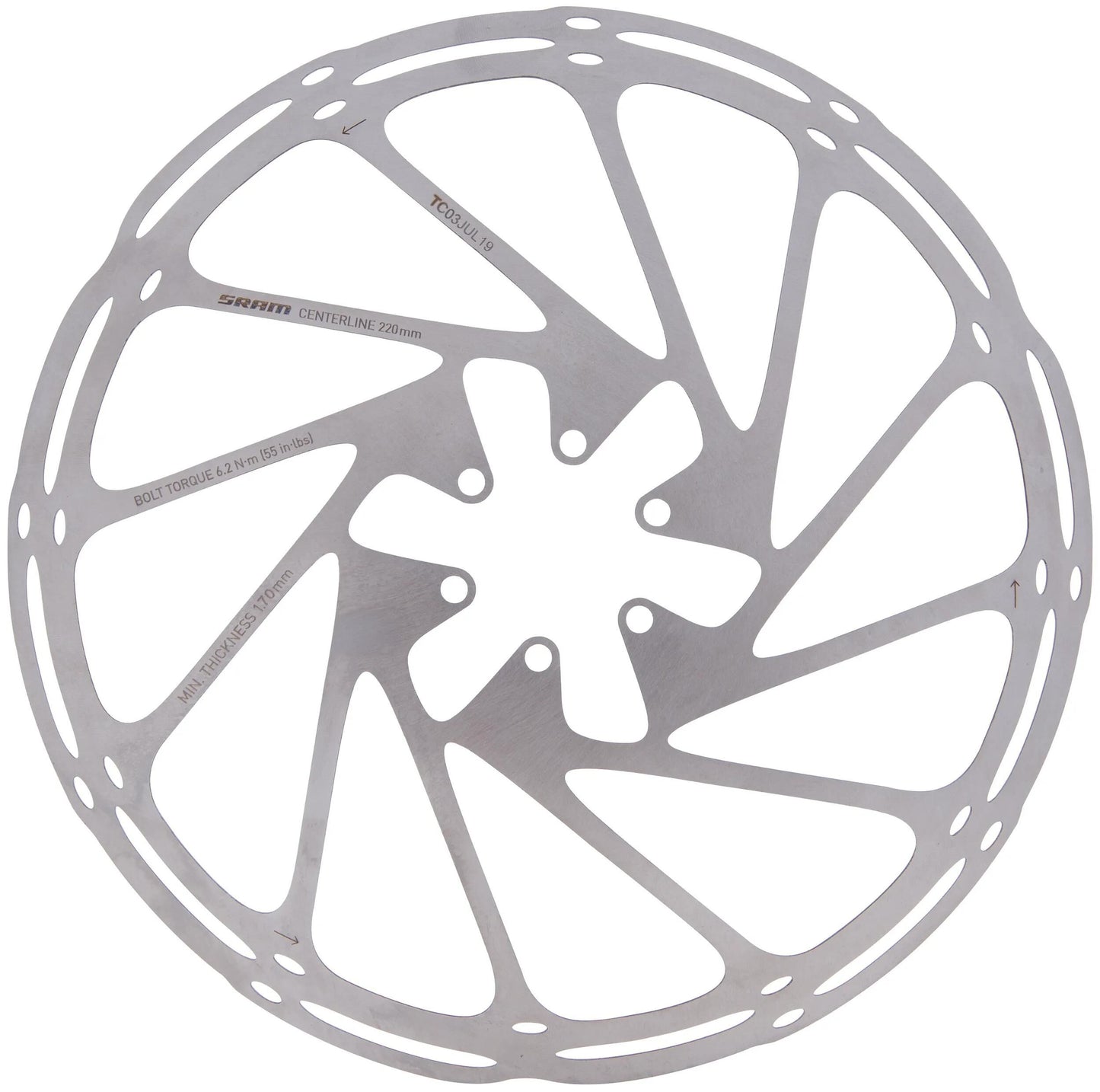 SRAM bremsscheibe centerline centerline brake rotors 220 mm rounded
