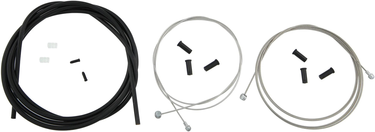 CONTEC bremszug-set stop+ ct brake cable set stop+ steel fr+rear compl black