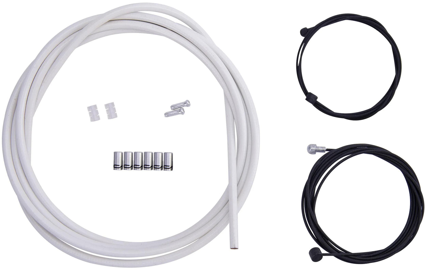 CONTEC bremszug-set stop++ ct brake cable set stop++ steel fr+rear compl white