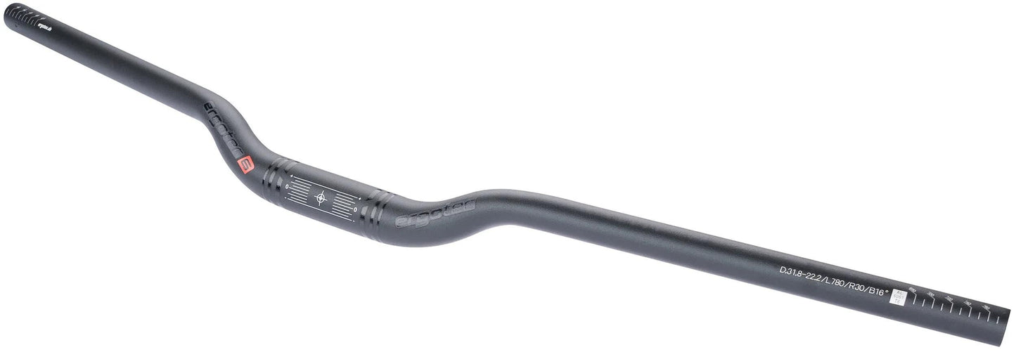 Ergotec Stuur bar 30 comfort ø31.8mm 30mm rise - zwart gezandstraald