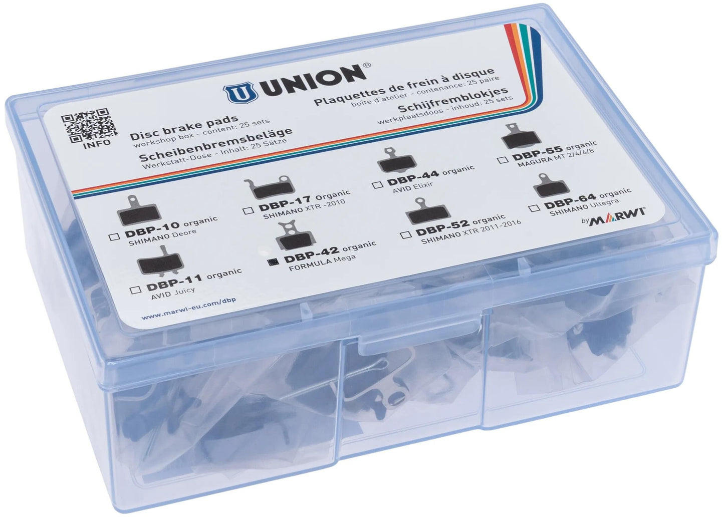 UNION schijfremblokset dbp-52e e-bike organisch kevlar (25pr)