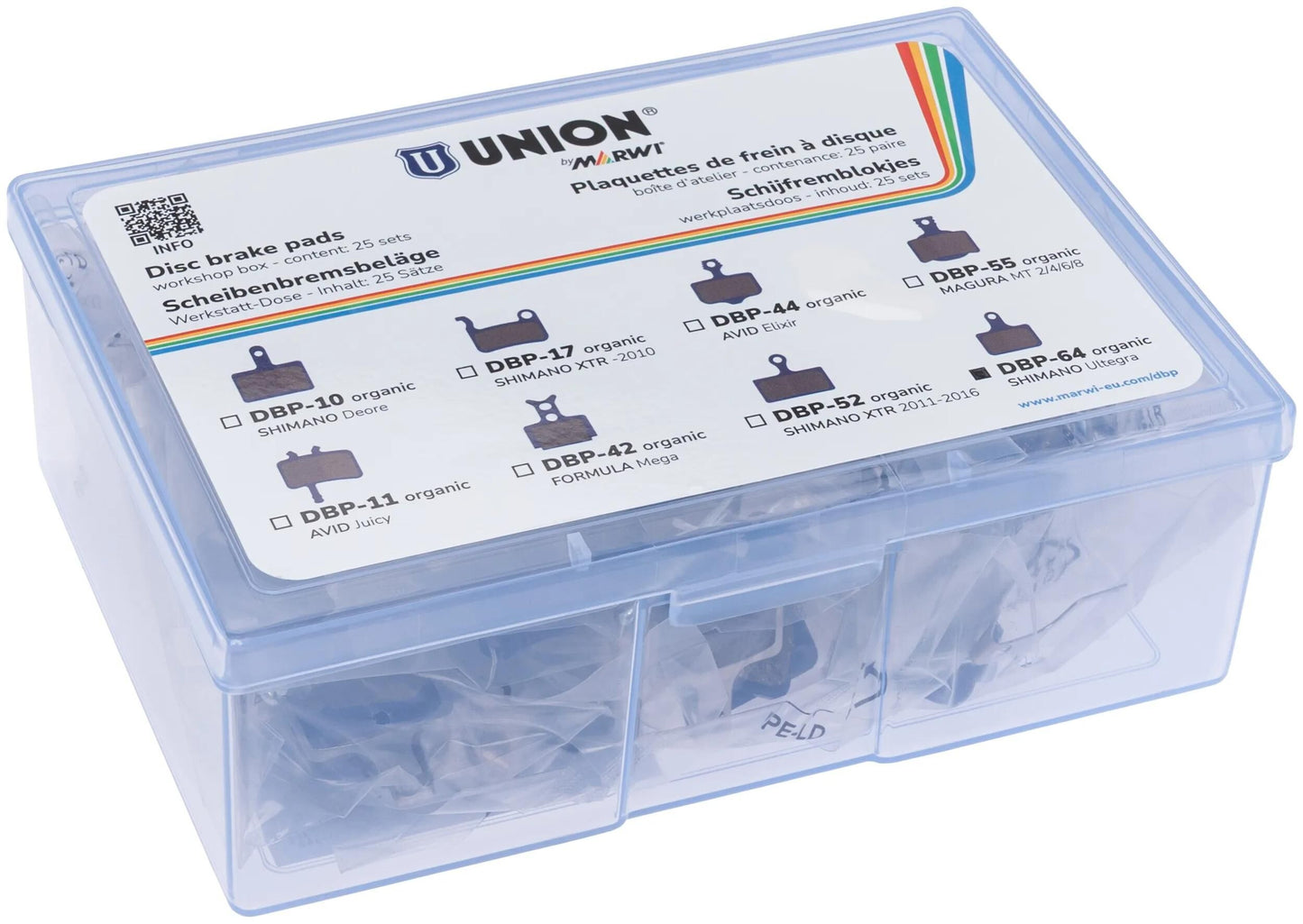UNION schijfremblokset dbp-65e e-bike organisch kevlar (25pr)