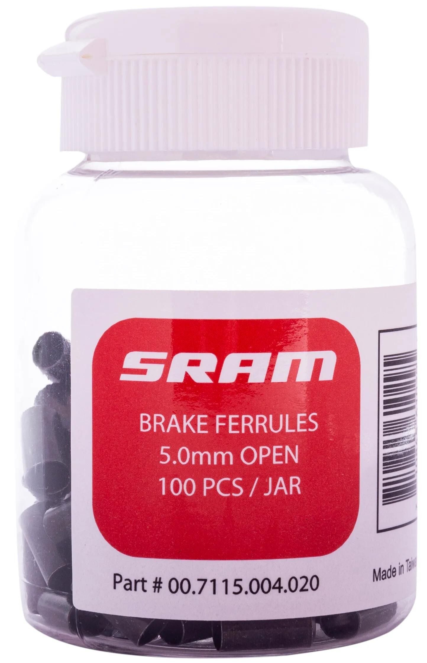 SRAM anschlaghülse cable cover 5mm 100 piec. black open