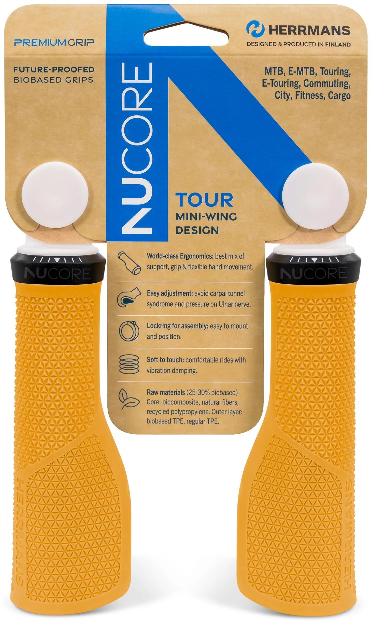HERRMANS griff nucore tour grip herramns nucore tour 130mm peak amber