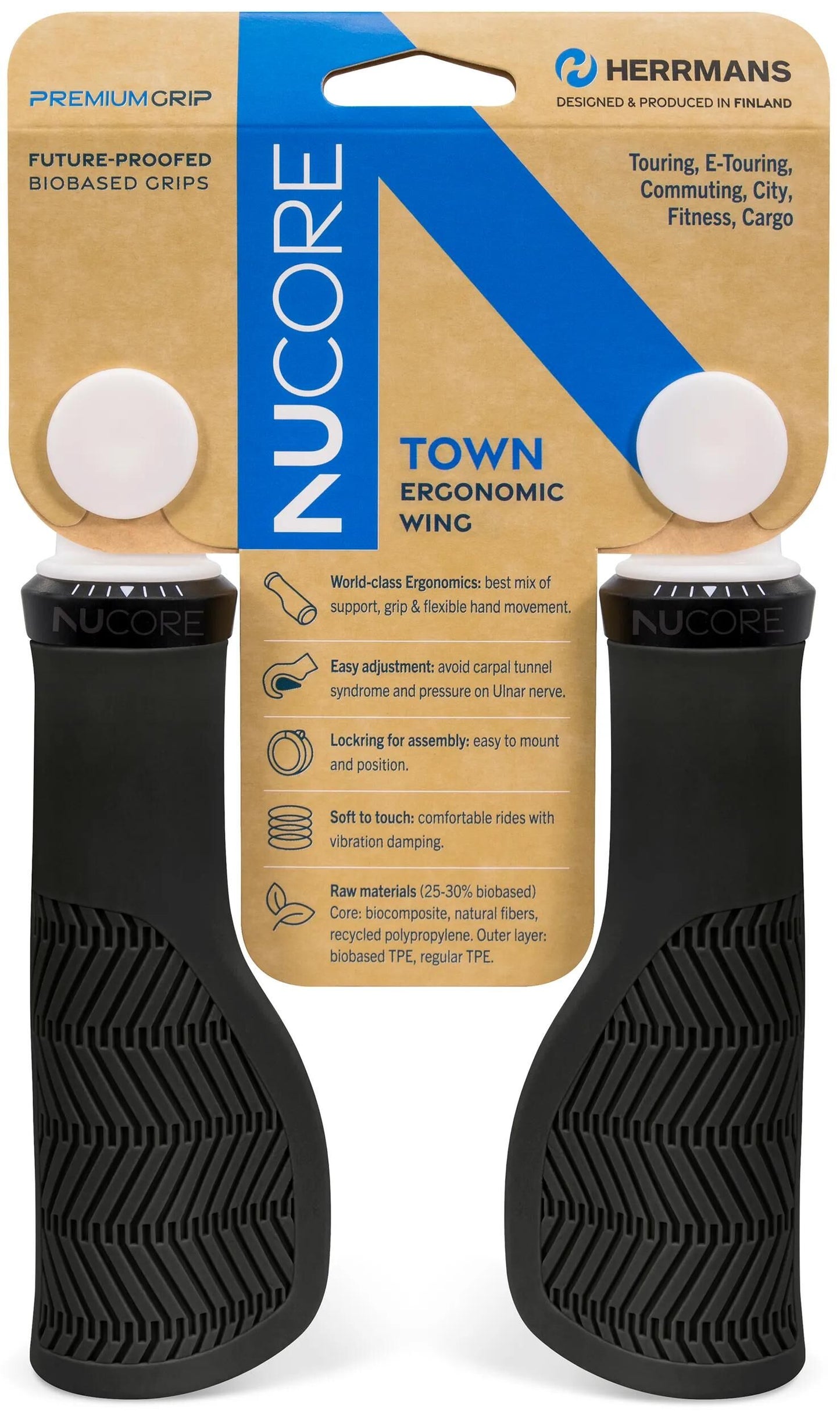 HERRMANS handvatset nucore town wave 130 130mm zwart