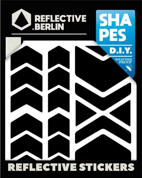 REFLECTIVE BERLIN reflexaufkleber shapes refl.sticker refl.berlin chevrons black