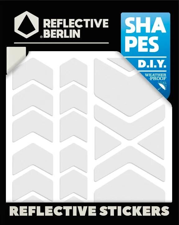 REFLECTIVE BERLIN reflexaufkleber shapes refl.sticker refl.berlin chevrons white