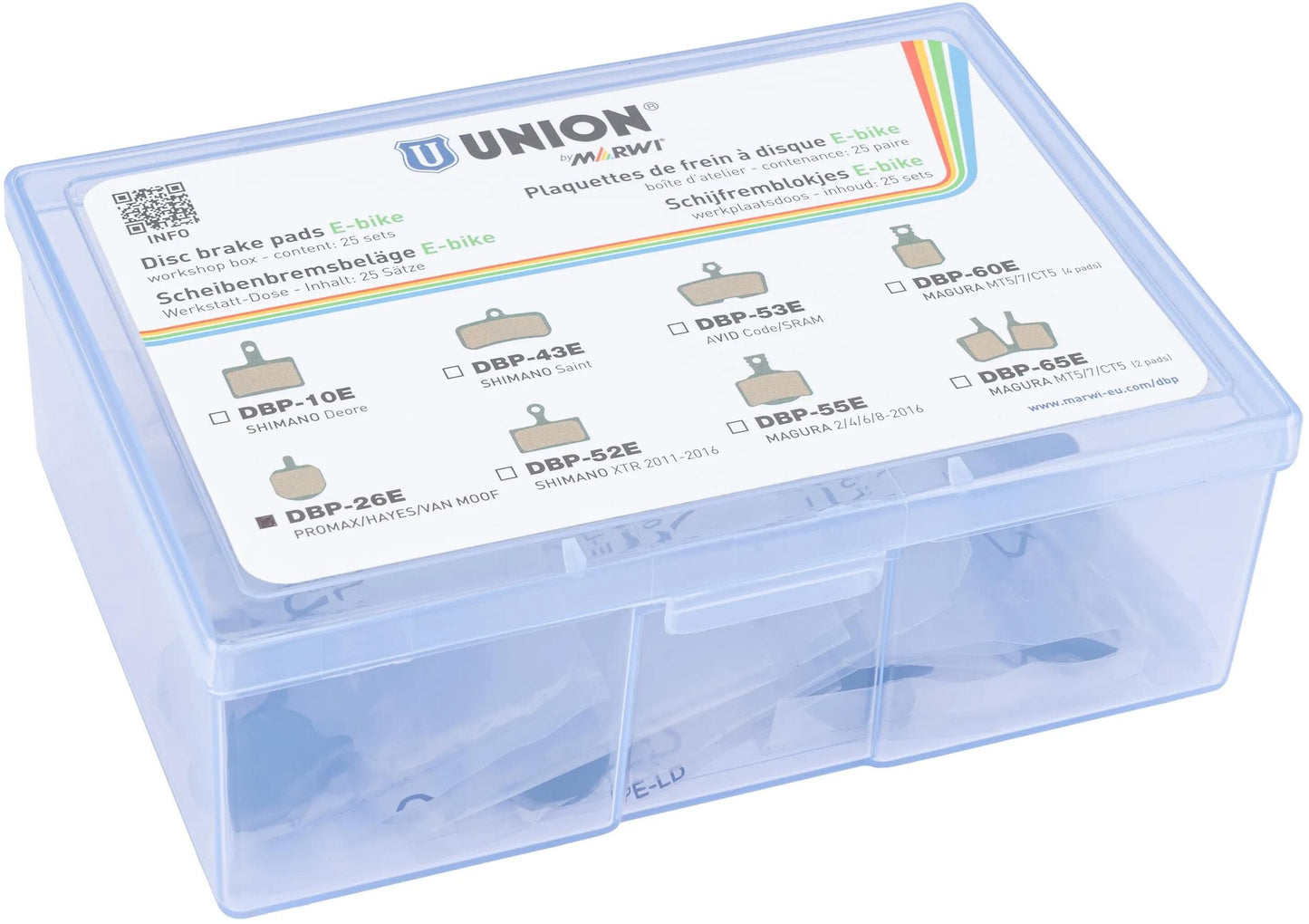 UNION schijfremblokset dbp-26e organisch kevlar (25pr)