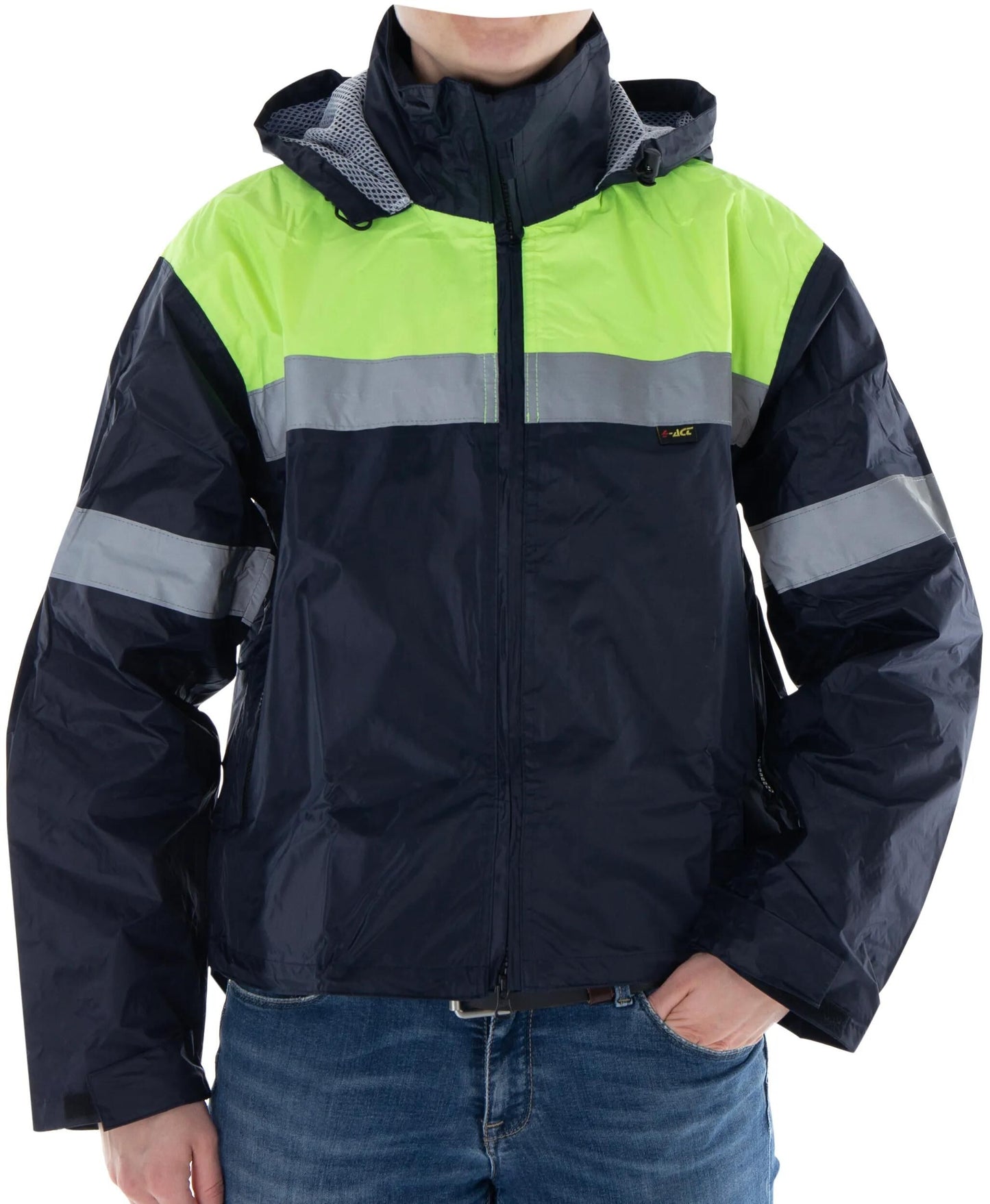 4-ACT regenjacke rain jacket size l blue y reflex
